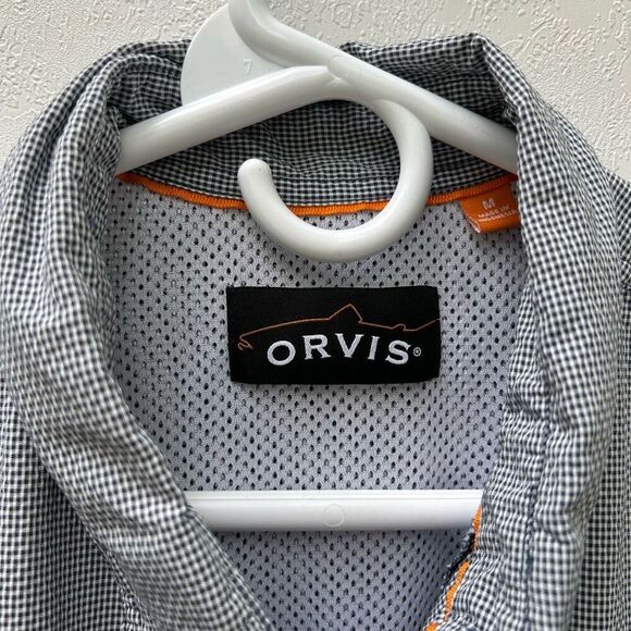Orvis Men’s Long Sleeve Fishing Shirt Gray Vented Button Front Size M - Picture 3 of 5